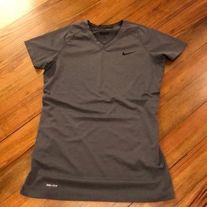 Nike Gray pro-combat dry-fit tee